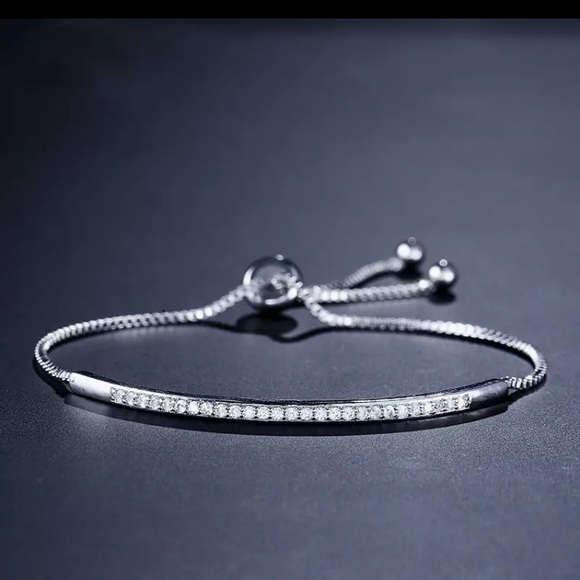 14 KT White Gold Snake Diamond Bracelet - Picture 1 of 3